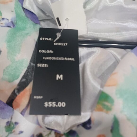 Robert Louis Ladies Casual Flowy Dress Size M Multicolor Floral Print NWT $55 - Picture 7 of 8